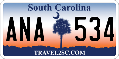 SC license plate ANA534