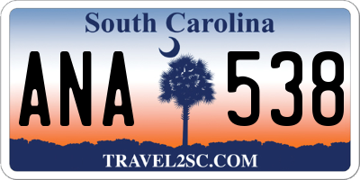 SC license plate ANA538