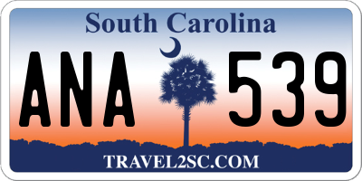 SC license plate ANA539