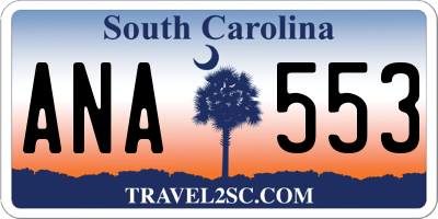 SC license plate ANA553