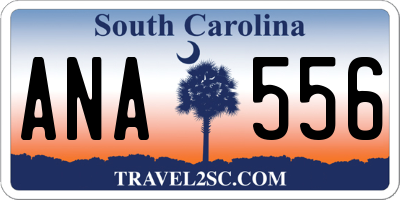 SC license plate ANA556