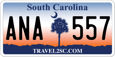 SC license plate ANA557