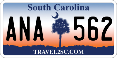 SC license plate ANA562