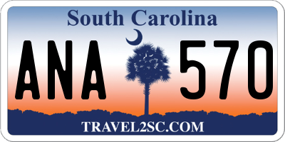SC license plate ANA570