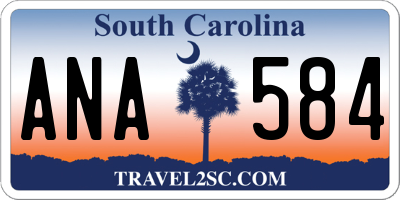 SC license plate ANA584