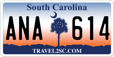 SC license plate ANA614