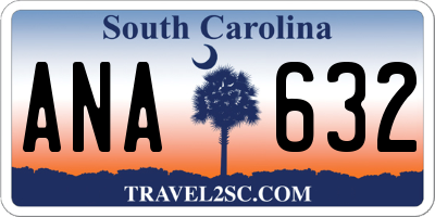 SC license plate ANA632