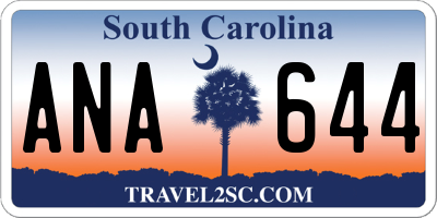 SC license plate ANA644