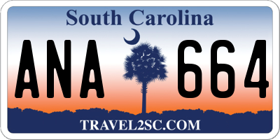 SC license plate ANA664