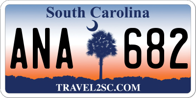 SC license plate ANA682