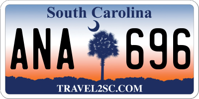 SC license plate ANA696