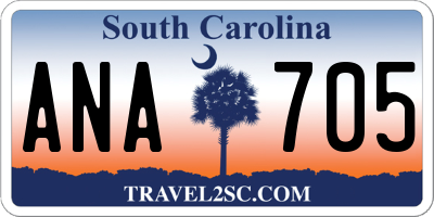 SC license plate ANA705