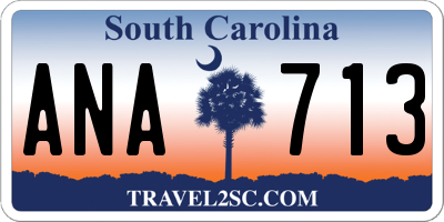 SC license plate ANA713