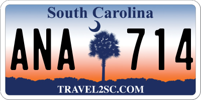 SC license plate ANA714