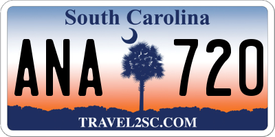 SC license plate ANA720
