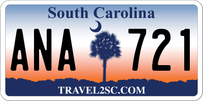SC license plate ANA721