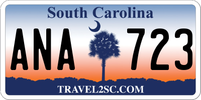 SC license plate ANA723