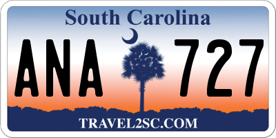 SC license plate ANA727