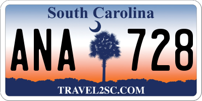SC license plate ANA728