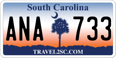 SC license plate ANA733