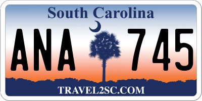SC license plate ANA745