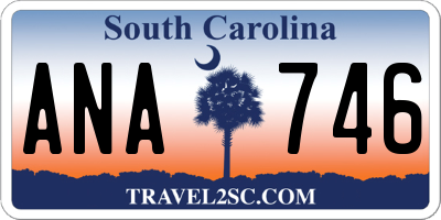 SC license plate ANA746