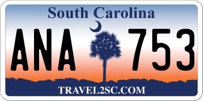 SC license plate ANA753