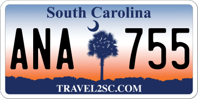 SC license plate ANA755