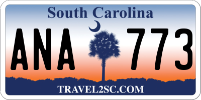 SC license plate ANA773