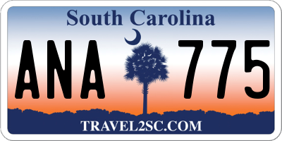 SC license plate ANA775