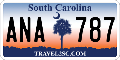 SC license plate ANA787
