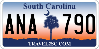 SC license plate ANA790