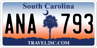 SC license plate ANA793