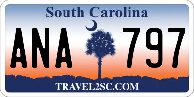 SC license plate ANA797