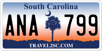 SC license plate ANA799