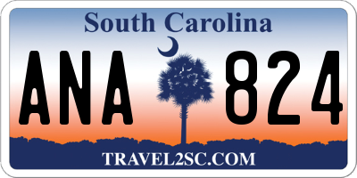 SC license plate ANA824
