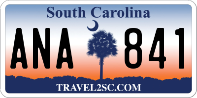 SC license plate ANA841