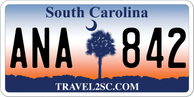 SC license plate ANA842