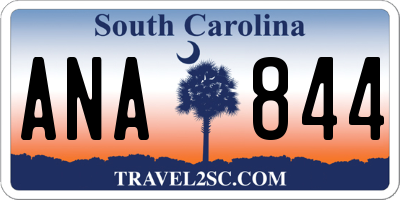 SC license plate ANA844