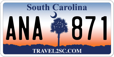 SC license plate ANA871