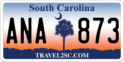 SC license plate ANA873
