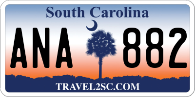SC license plate ANA882