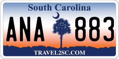 SC license plate ANA883