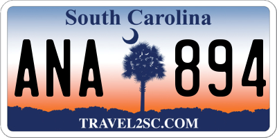 SC license plate ANA894
