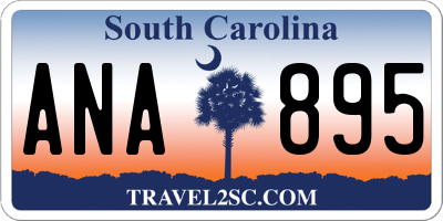 SC license plate ANA895