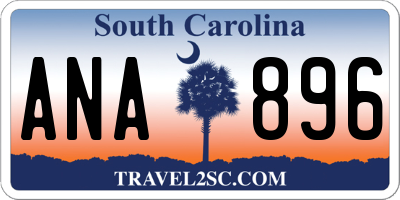 SC license plate ANA896