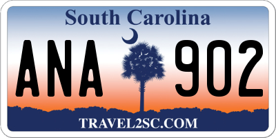 SC license plate ANA902