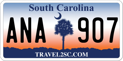SC license plate ANA907