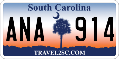 SC license plate ANA914