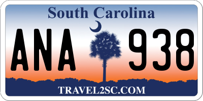 SC license plate ANA938